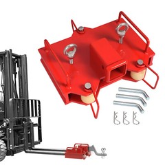 2” Forklift Trailer Hitch Receiver Dual Pallet Forks Towing Adapter Attachment