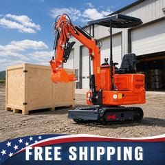Mini Excavator 1 Ton Tracked Excavator B&S 13.5HP EPA Pilot Control Digger