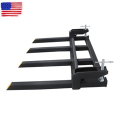 42″ Universal 2500lbs Clamp on Heavy Debris Fork For Tractor Skid Steer Buckets