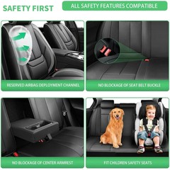 Mazda CX-5 Seat Covers 2013-2026 Waterproof Leather Airbag Compatible Black-Grey