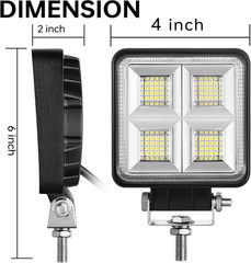 4x 4” LED Head Lamp fit Caterpillar Skid Steers Excavator Forklift Light Loader
