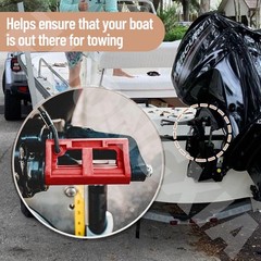 4″ Steer Stop Outboard Hydraulic Steering Lock, 4 inches, Red