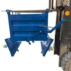 2200lbs Load Self-Dumping Hopper: Manual Forklift-Operated Steel Turnover Box