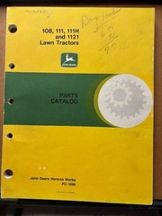 Original John Deere 108 111 111H 1121 Lawn Tractor Parts Catalog Manual