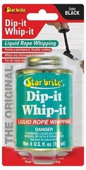 Starbrite Rope Whipping Dip It Whip It Liquid Black 4 Oz 84908