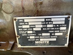 WHITE Military Hercules with d198er Running Engine Generator Removed