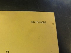 CAT Caterpillar 4G63 4G64 Gasoline Engines Lift Trucks Parts Manual 98715-40020