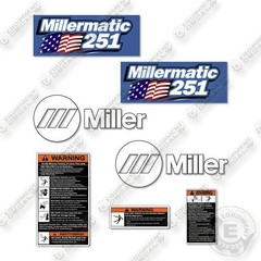 Miller Millermatic 251 Decal Kit Welder- Aftermarket Kit