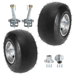 2pcs 5″ Go Kart Wheels & Tires 10×4.50-5 3 Bolt 50mm 17mm Knuckle 3 Stud Hub