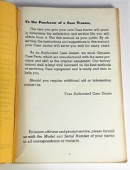 c 1960 J I CASE Operator’s Instruction MANUAL-730 & 830 Diesel Wheel Tractors