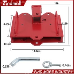 Findmall 2″ Forklift Hitch Adapter Dual Pallet Trailer Hitch Receiver 6500LBS