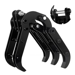 Mini Grapple 0.8-1.8 Ton Excavators Black Replaceable Small Excavators Wood