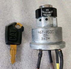 CATERPILLAR CAT KEY START SWITCH 4678535, 467-8535 WITH CAT KEY 5P-8500