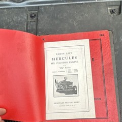 Hercules JX Series Engine Operation & Maintenance Manual and Parts List