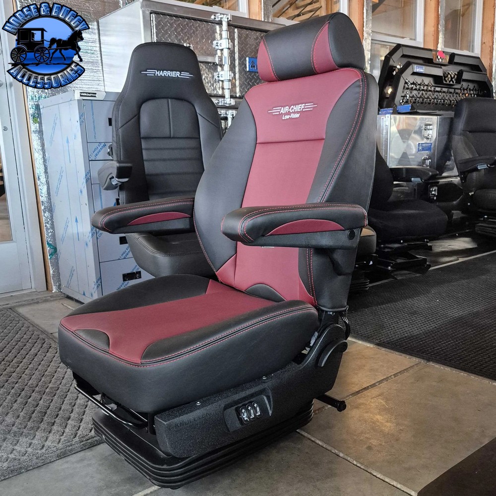 98LR-S82MH0S16 AIRCHIEF SEAT W/ RED STICHING & BLACK/RED SYNTHETIC LEATHER/LOW R