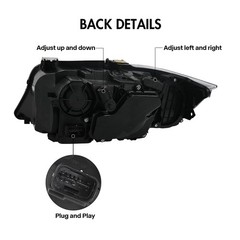 M4 Style Headlight BMW 3 Series 07-13 328i 335i E90 E91 Halogen Clear 09-12 LB