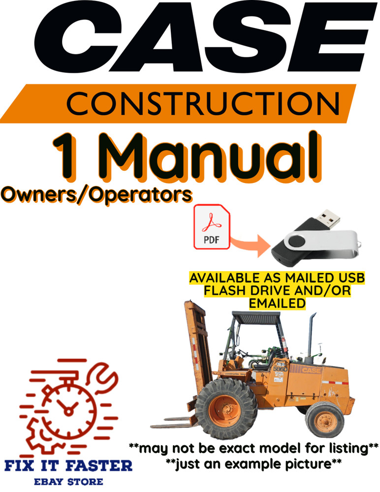 CASE 586C FORKLIFT MANUAL OWNERS OPERATORS PDF USB