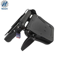 Black Forklift Seat PVC Tractor Seat W/ Armrests Seat Belt Seat Switch Universal