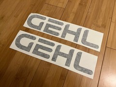 GEHL Equipment – 12” Inch Sticker Decal Logo – Set Of 2 Black Machine Diesel 4×4