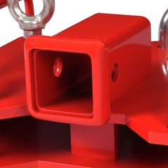 2” Forklift Trailer Hitch Receiver Dual Pallet Forks Towing Adapter Attachment
