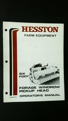 Hesston Forage Windrow Pickup Head Operator’s Manual Six Foot Equipment Guide