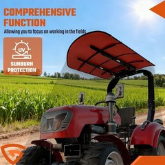 Sun Shield Tuff Top Tractor Canopy For 2″ x 2″ or 2″ x 3″ ROPS 48″ X 52″-Red