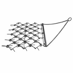 Drag Harrow 4 x 4 FT 3/8″ Tines For ATV UTV Lawn Tractors Leveling Landscapes