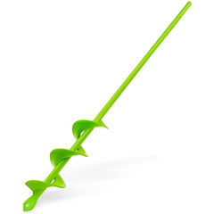 Green Garden Auger Drill Bit for Planting, 1.6″X16.5″ Post Hole Digger & Bulb