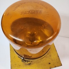 Amber Rotary Beacon Patlite #SKP-102 24 V Mounted On Steel