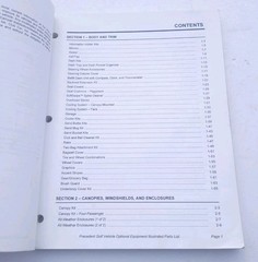Club Car Golf Cart Vehicle Equipment Parts Manual Precedent ORIGINAL!