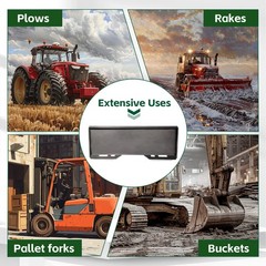 1/2″Quick Tach Attachment Mount Plate Hitch For Skid Steer Loader Bobcat Kubota