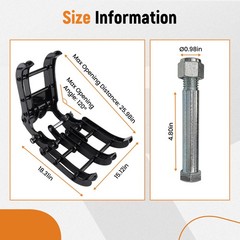 Rust Prevent Grapple for Mini Excavator 0.8-1.8T Powder Coated Black
