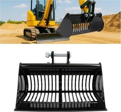 23.6 in/600MM Mud Bucket Mini Excavators Digger Steel Screening Skeleton Bucket