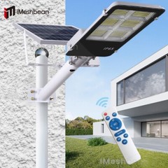 300W Commercial Solar Street Light LED Outdoor Dusk Dawn Road Lamp+Pole+Remote