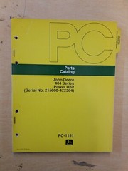 John Deere 404 Series Power Unit Parts Catalog