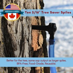 Maple Syrup Tapping Kit – 10 Spiles, 10 Tubes, 2 Filters, BPA Free, Instructions