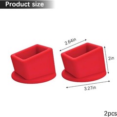 Car Seat Belt Buckle Holder, 2PCS Silicone Seatbelt Buckle Booster Color: Red
