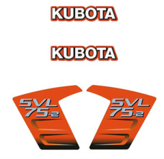 Kubota SVL 75-2 Decal Kit Skid Steer OEM SVL75-2 Replacement Decals