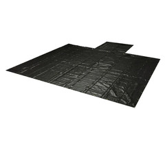 24’x27′ Flatbed Trailer Heavy Duty Tarp – 18Oz Vinyl Black Lumber Tarp (8′ Drop)