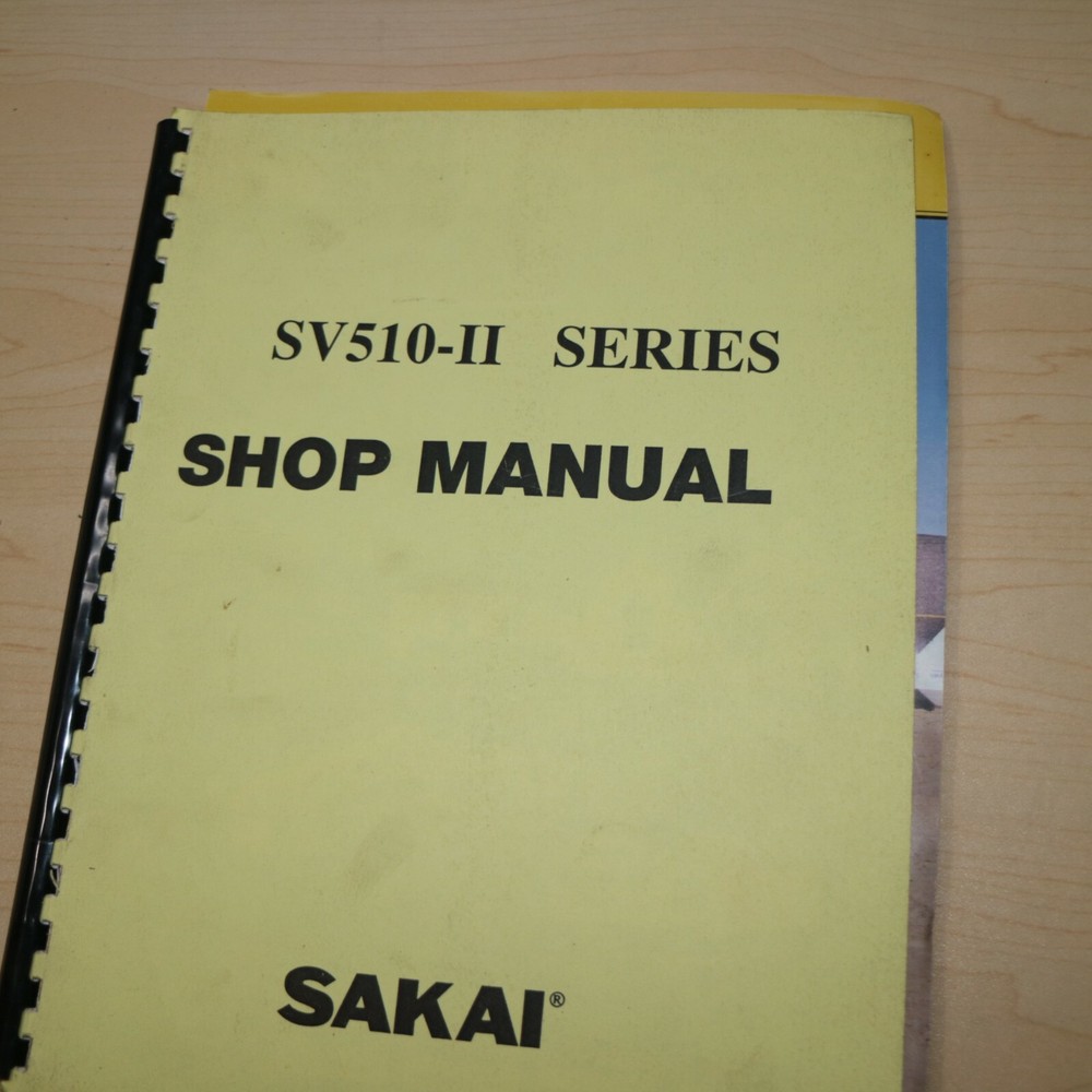SAKAI SV510-II ROLLER COMPACTOR Repair Shop Service Overhaul Manual guide owner