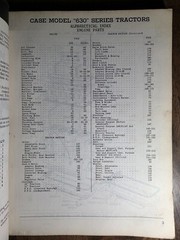 Case 630 Series Gasoline & Diesel Tractor Parts Catalog Manual RI B404 9/64