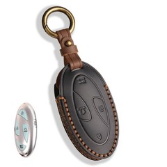 MILD EAST Leather Key Fob Cover for 2023 2024 2025 Hyundai Ioniq 6 Grandeur G…