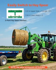 VEVOR Pallet Fork Frame Attachment with 36-inch Skid Steer Forks for JD Tractors