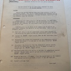 1979 Massey Ferguson MF 540/550 Combines Dealer Service Bulletin