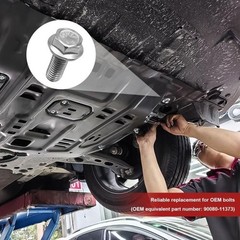 8PCS Car Top Front Skid Plate Bolts, 304 Stainless Steel 12mm Hex Color: 8pcs