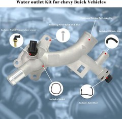 Engine Coolant Housing Water Outlet Hose Fit Chevy Cruze Sonic Trax Buick Encore