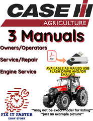 CASE IH 335 STEIGER TRACTOR MANUAL OPERATORS SERVICE SHOP ENGINE REPAIR PDF USB