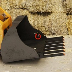 Clamp on Debris Forks 7 Prong 5500 lbs Load Pallet Forks, Fit 68 70 72″ Buckets