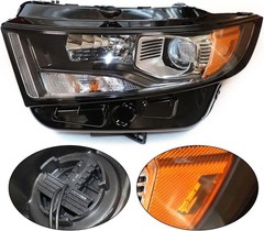 Projector Halogen Headlight Assembly Left Driver Side Chrom 2015-2018 Ford Edge