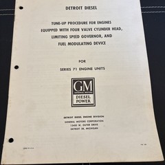 General Motors GM Series 71 Diesel Engines tune – up Manual